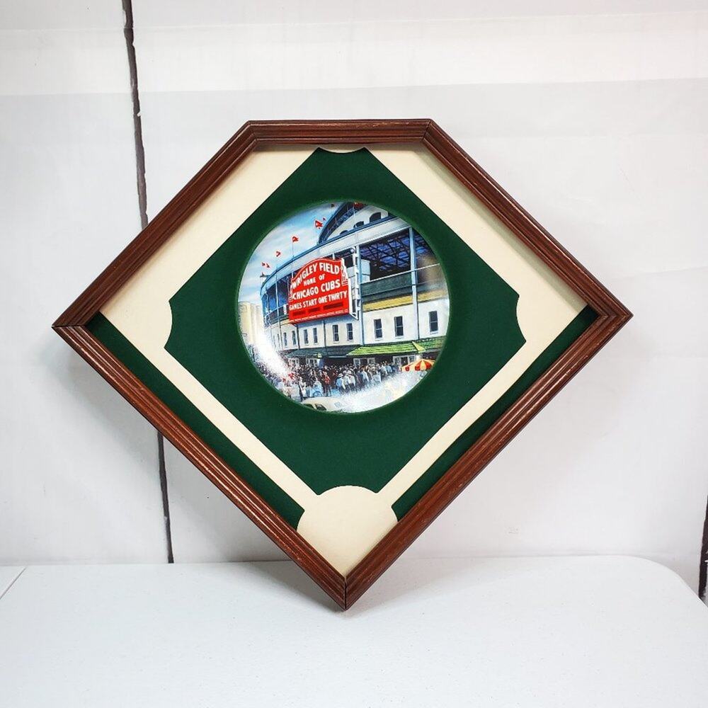 Collector Plate Wrigley Field "Take Me Out To The Ballgame" Wall Mount Frame